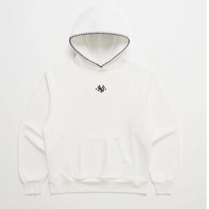 MADHAPPY‎ Yankees Heart Fleece Hoodie Size Lage White